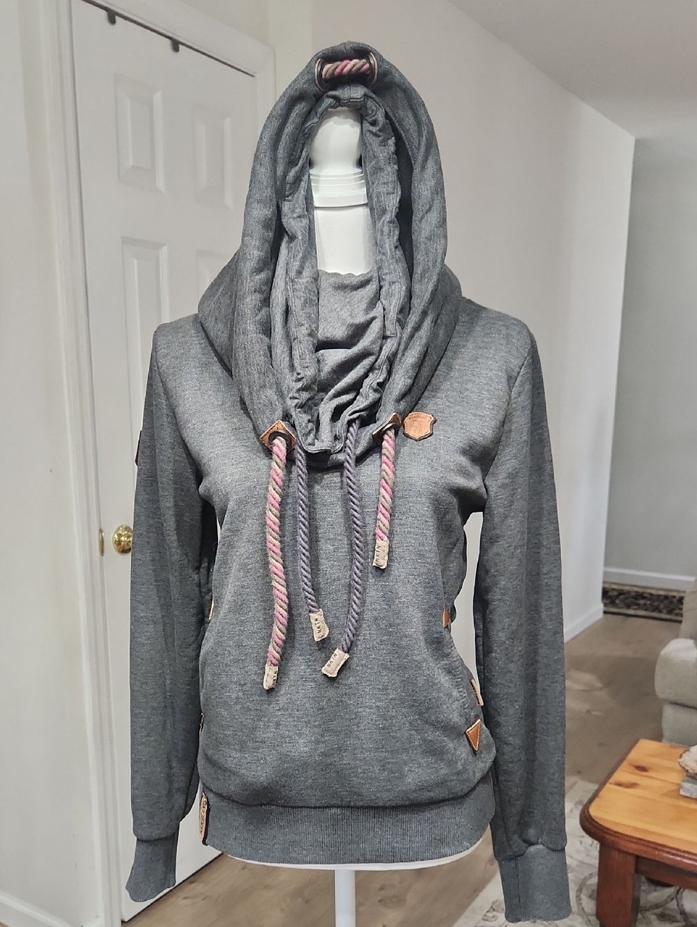 Naketano Hoodie Double Hood Funnel Neck S